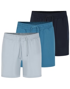 Bigdude – Loopback-Shorts im 3er-Pack, mehrfarbig
